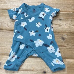 Tea Collection Blue and White Patterned Bodysuit